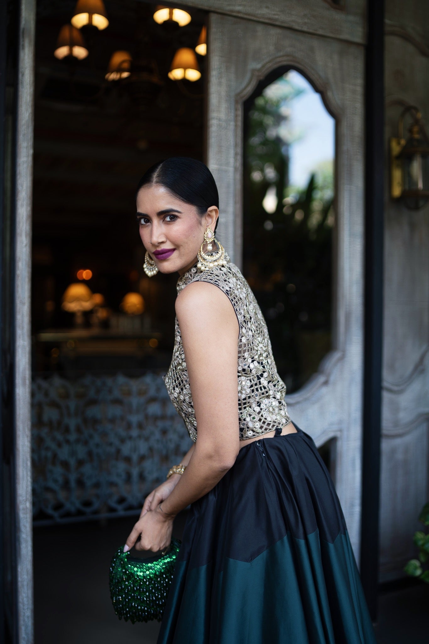 A Mirror Embroidered Choli and Ghagra (AL-900)