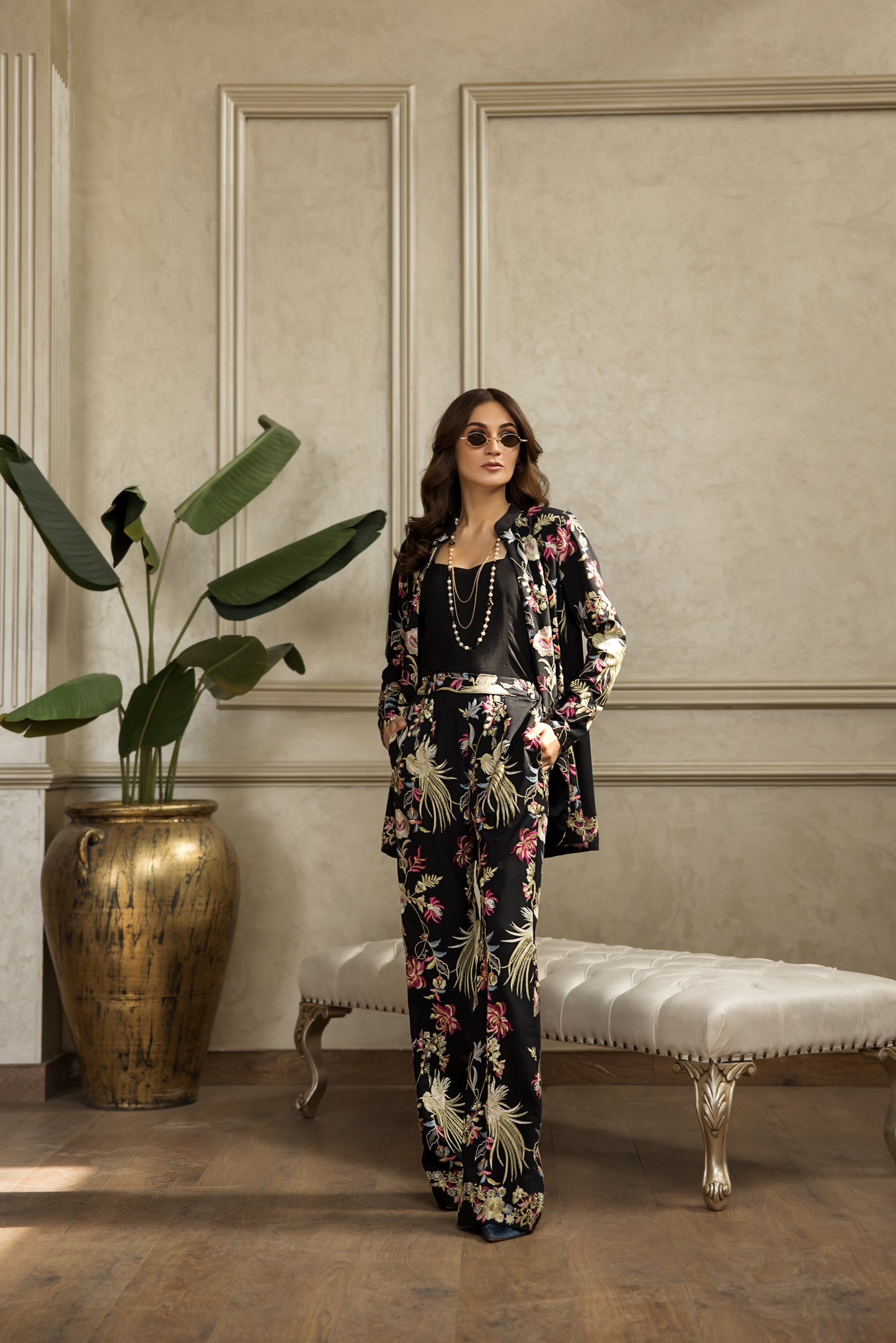 Black chiffon jacket (RZ-9999)