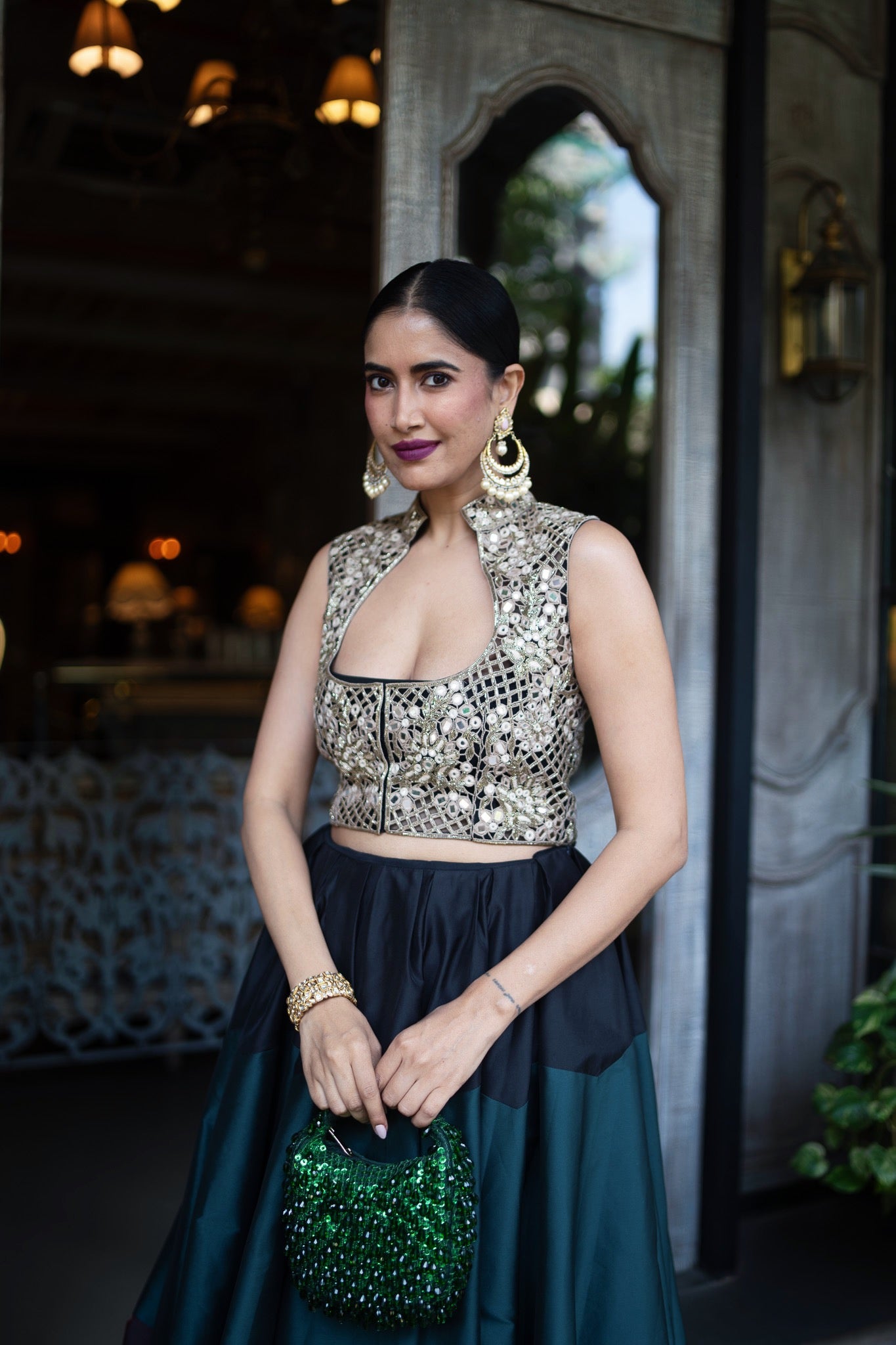 A Mirror Embroidered Choli and Ghagra (AL-900)
