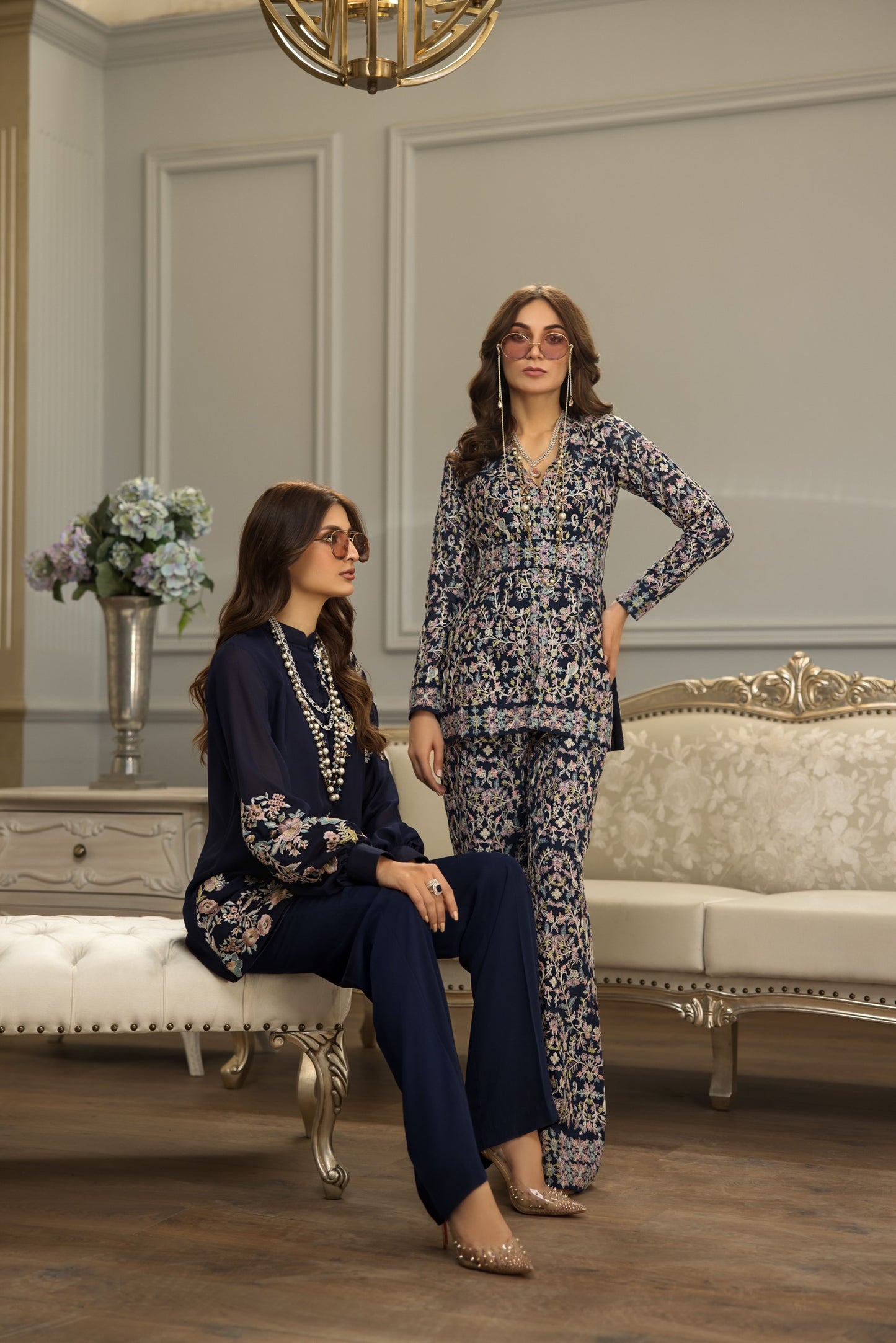 Embroidered Jacket and pants (RZ-017)