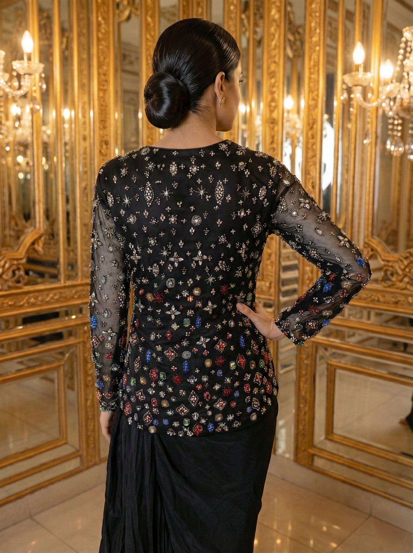 A black jacket and skirt- (GFD-5)