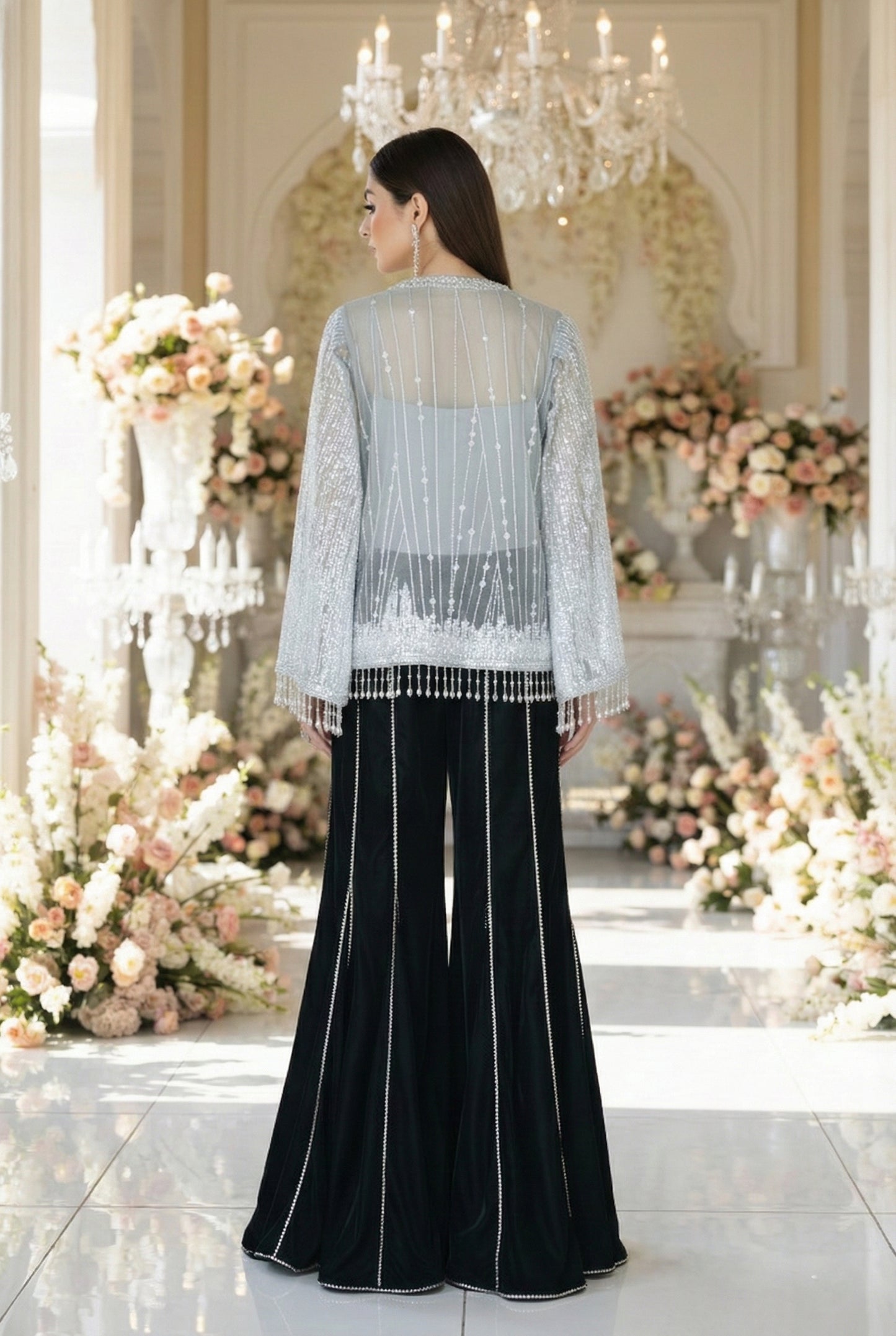 A jacket and Pallazo set- (NV-1800)