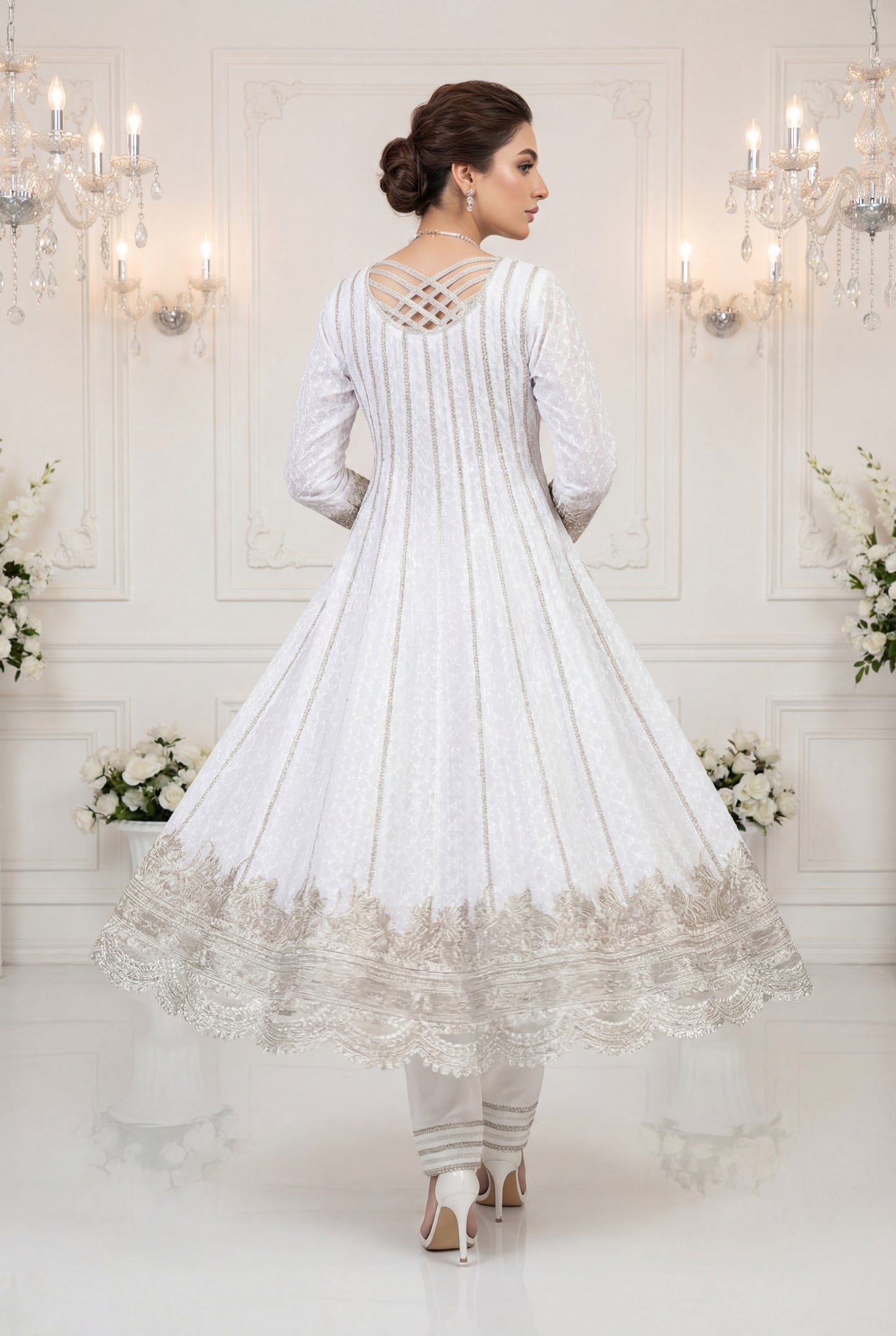 An Anarkali set-(OW-4500)