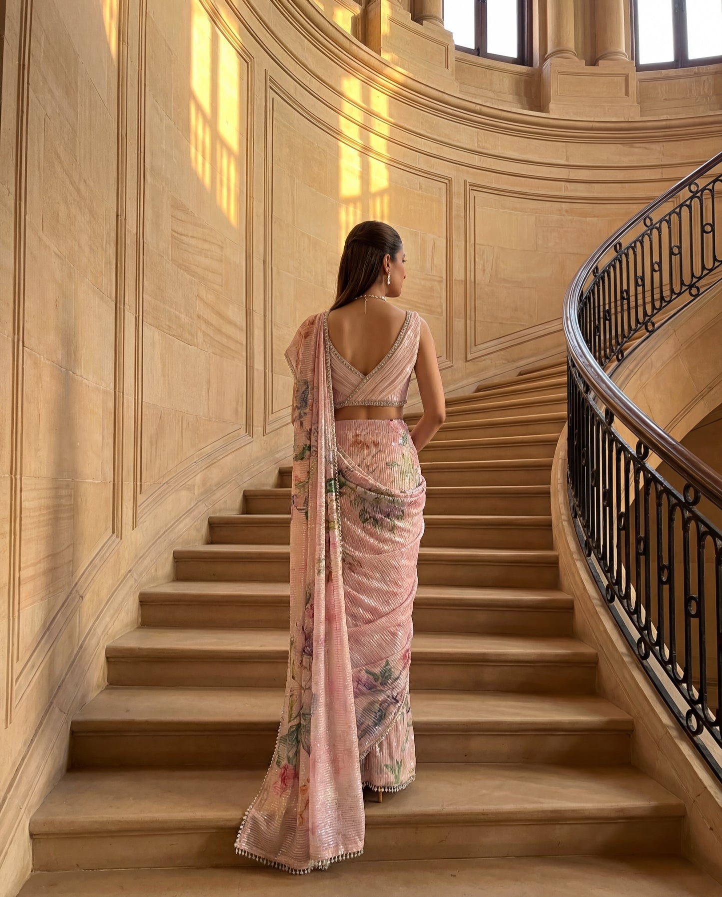 A sequinned sari-(PLS-71100)