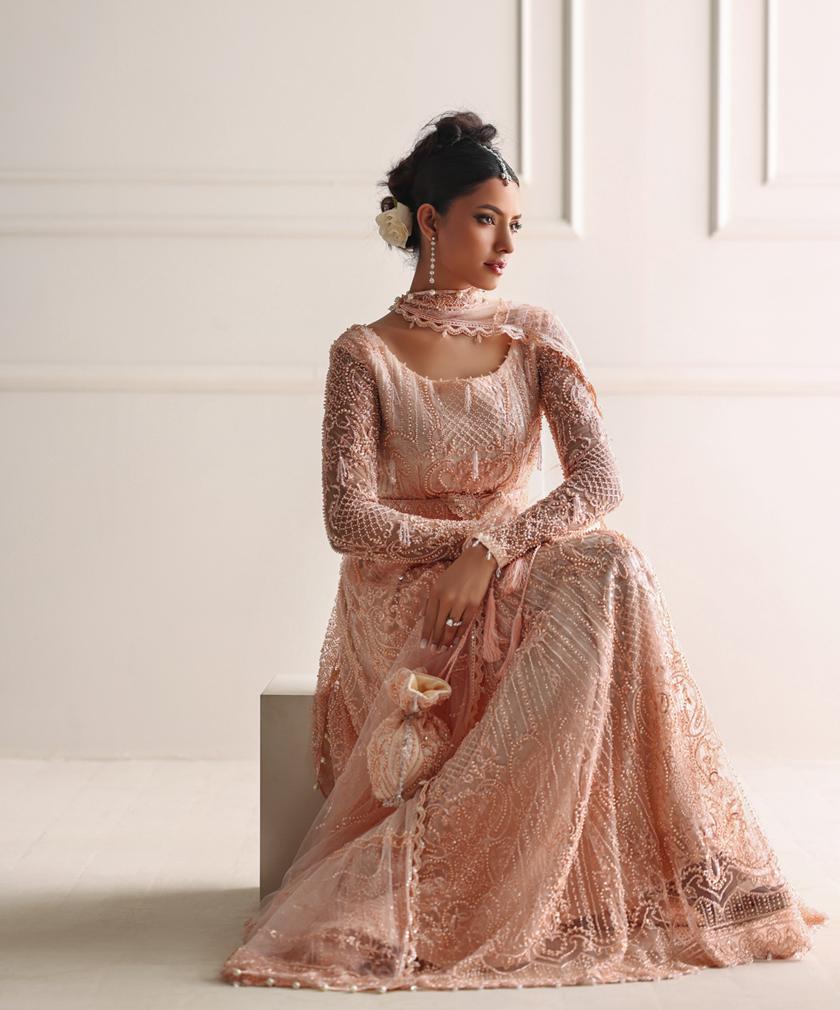 Peach Anarkali