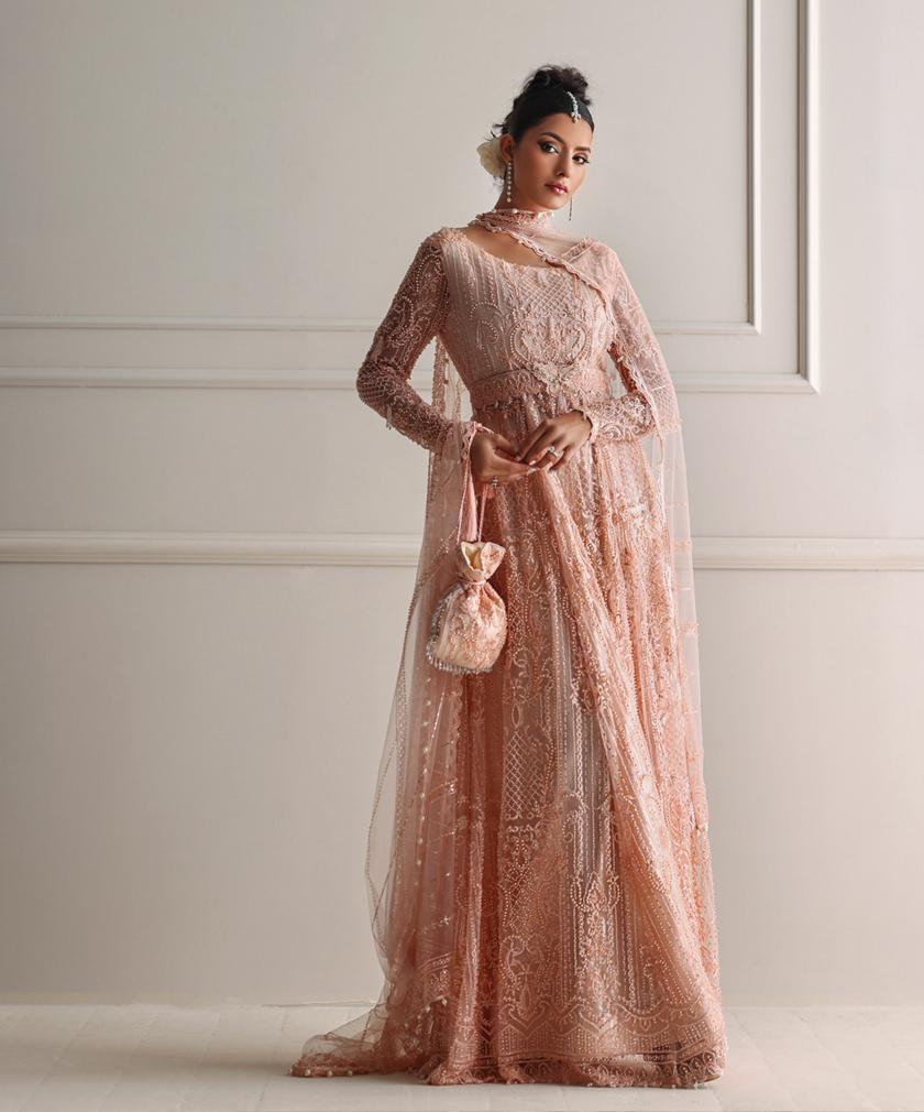 Peach Anarkali