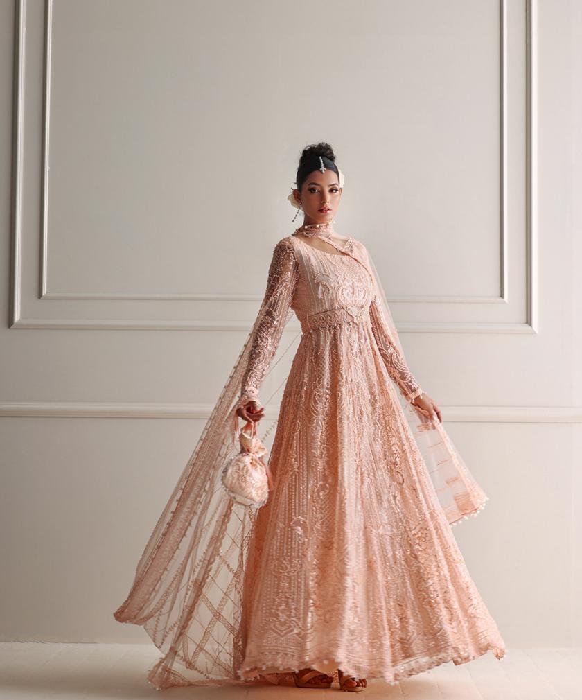 Peach Anarkali
