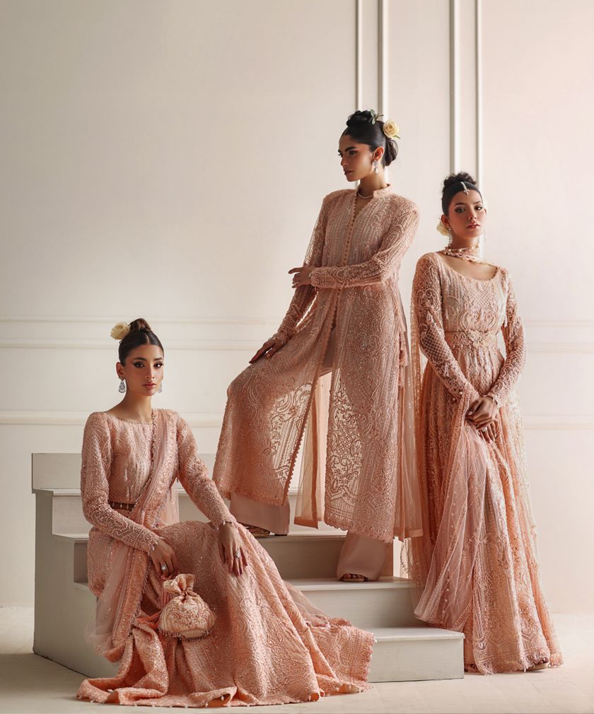 Peach ghagra set