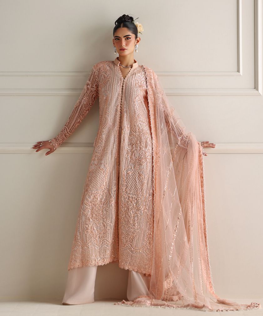 A peach jacket set