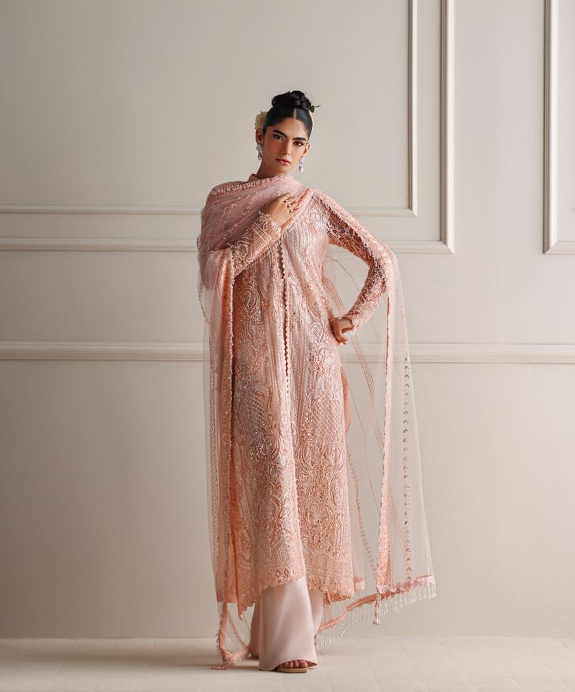 A peach jacket set