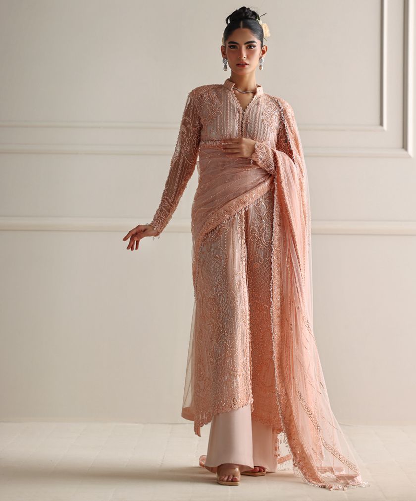 A peach jacket set