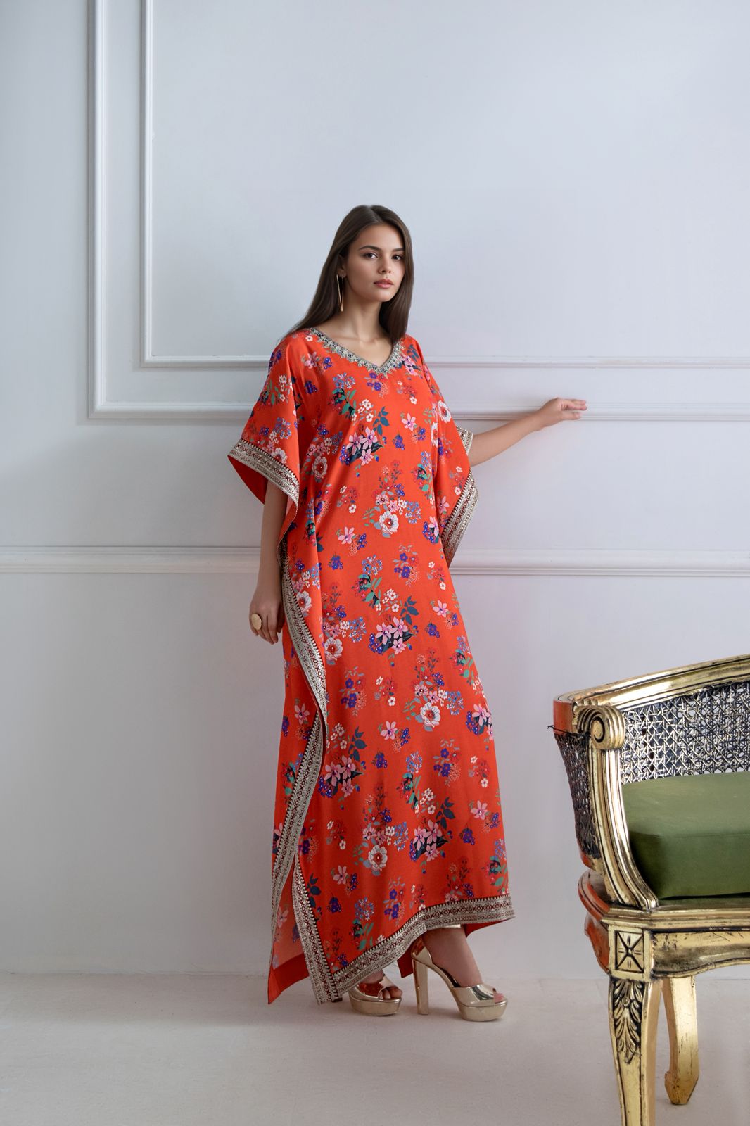 A printed kaftan