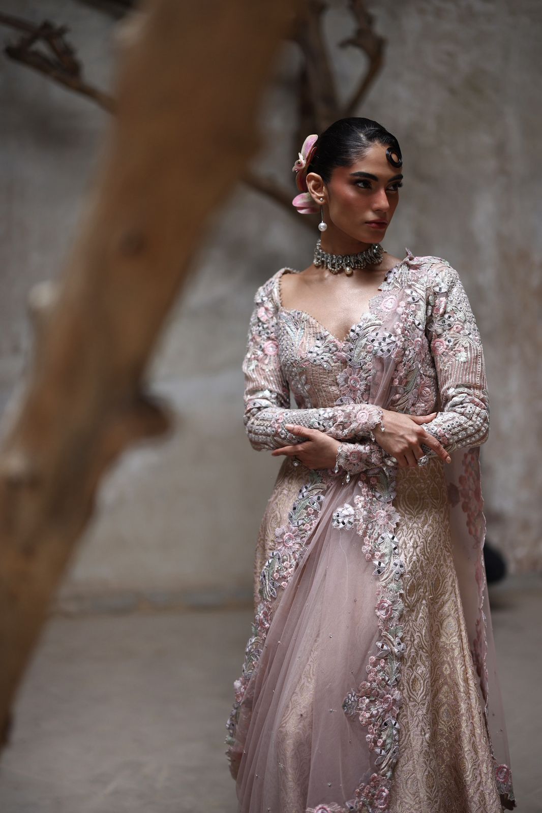 Embroidered Choli and ghagra- (9124.4)