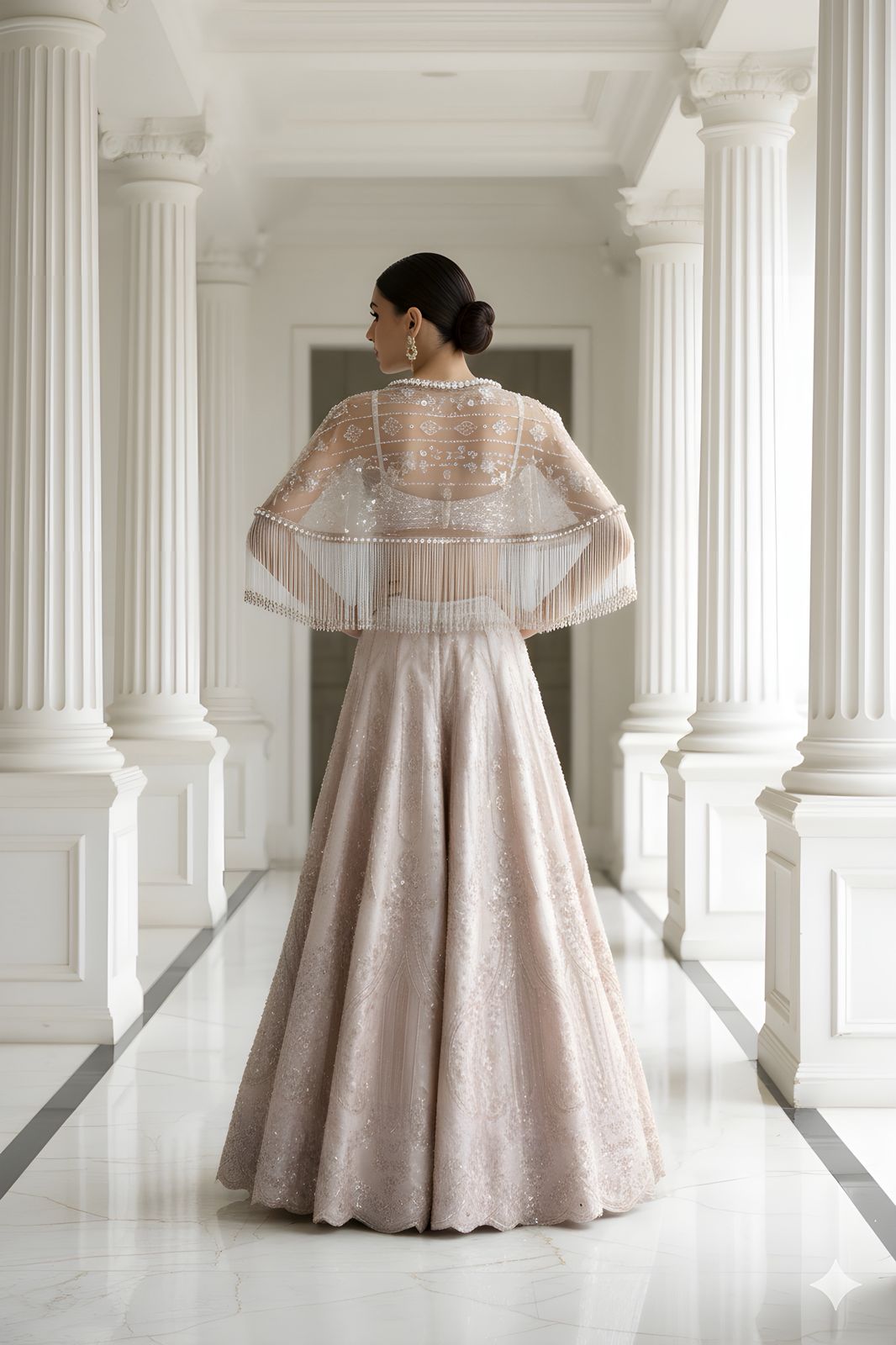 A cape and lehenga set-(10175)