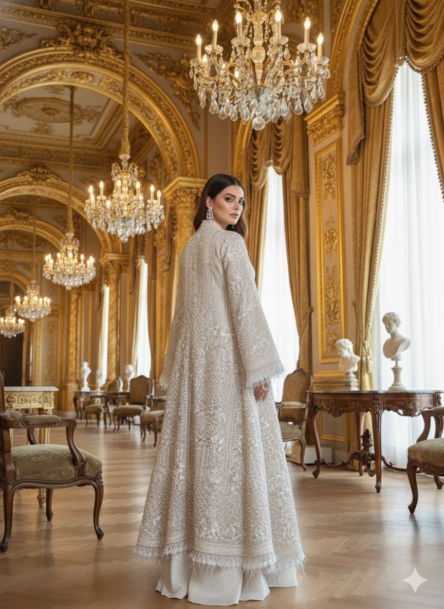 An embroidered jacket set