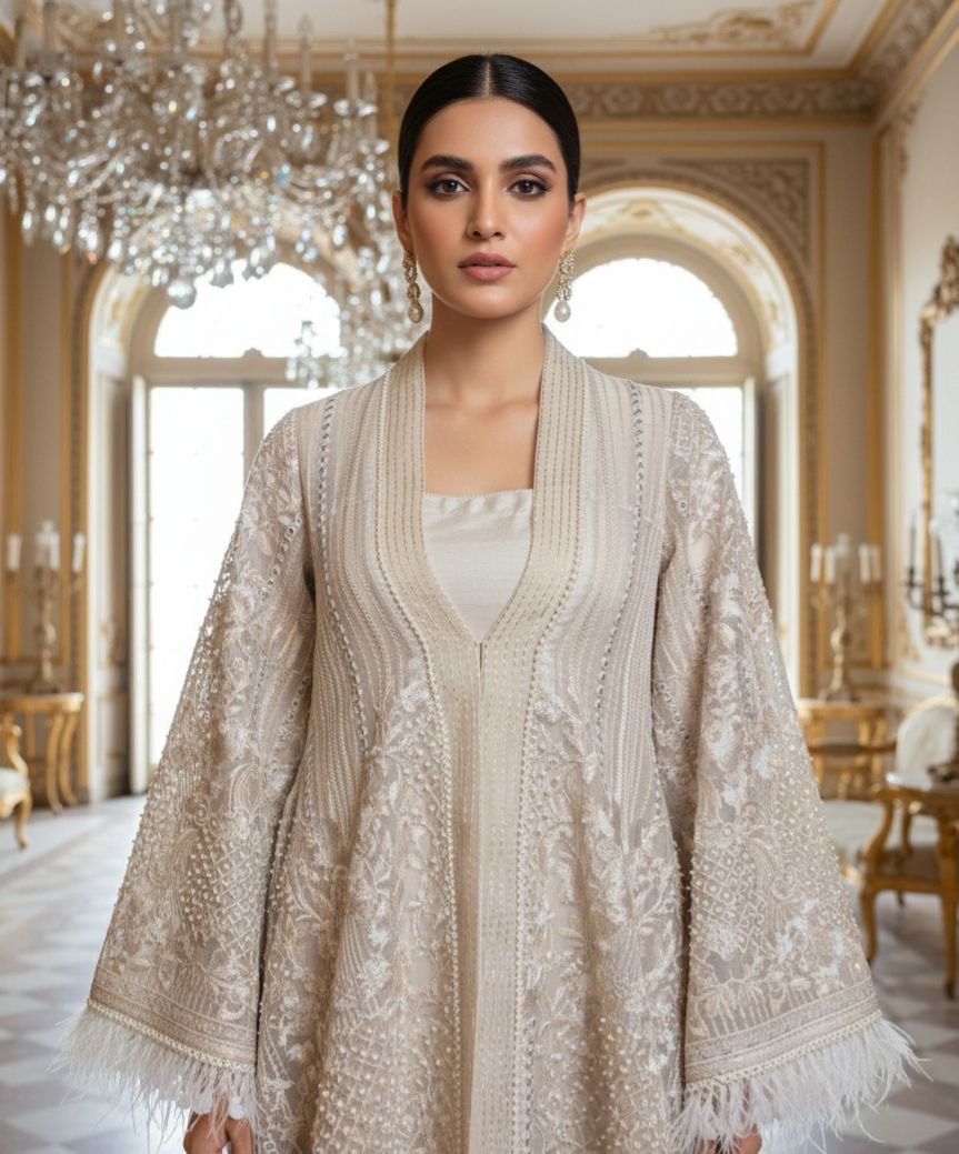 An embroidered jacket set