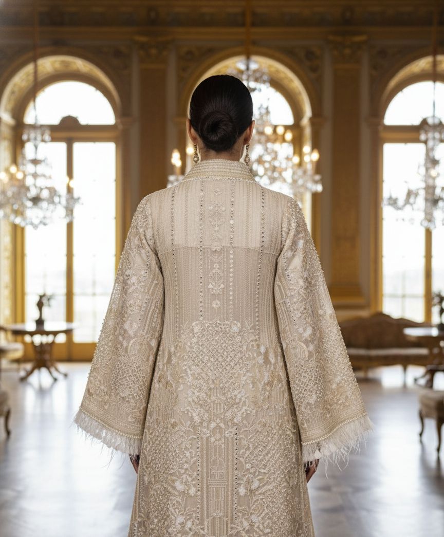 An embroidered jacket set