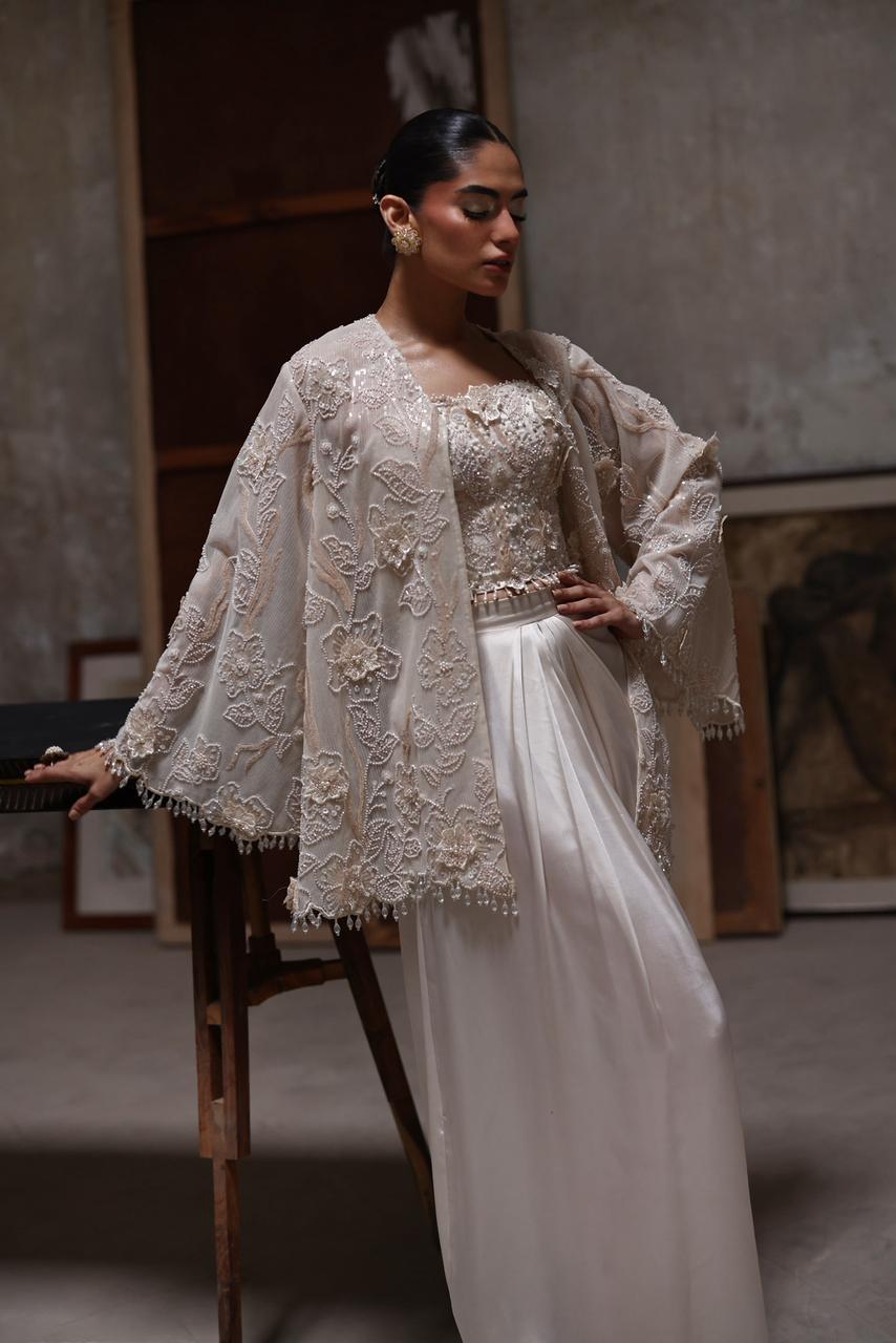 A jacket, blouse and skirt set-(9821)