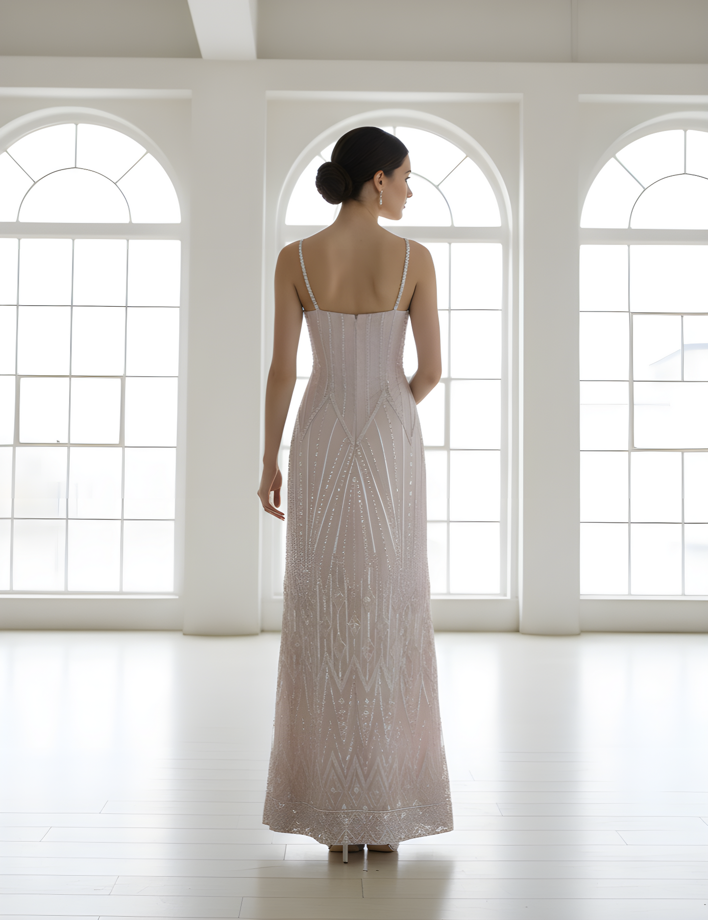 An embroidered gown