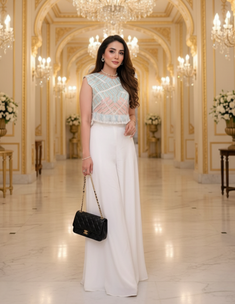 A crop top set-(VT-9)