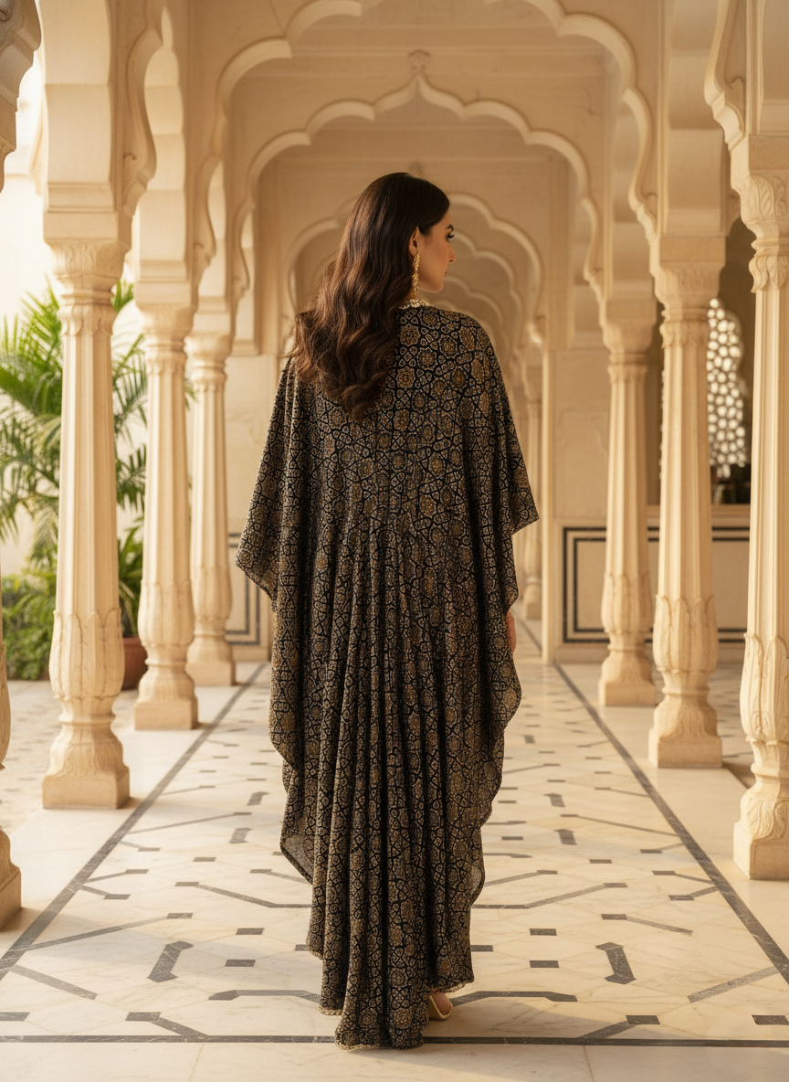 An Ajrakh kaftan- (FR-50)