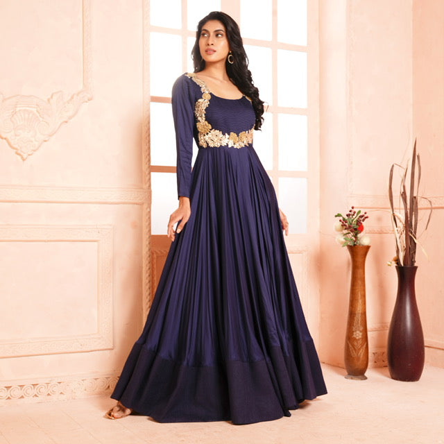 A blue anarkali (RV4713)