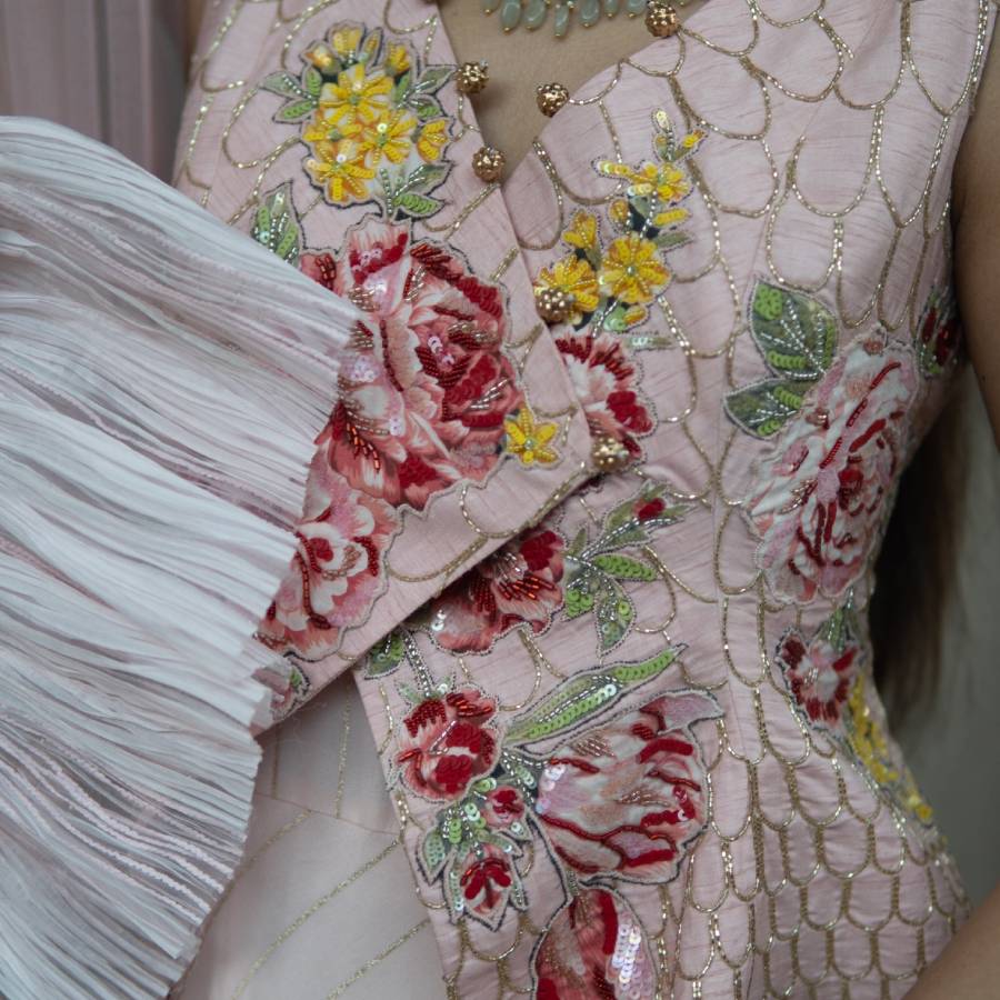 Pink Georgette Anarkali with Dupatta (AB - 50)