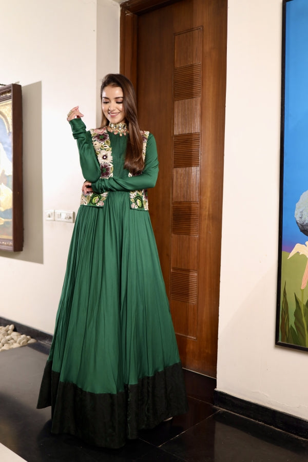 A Green Anarkali and Koti