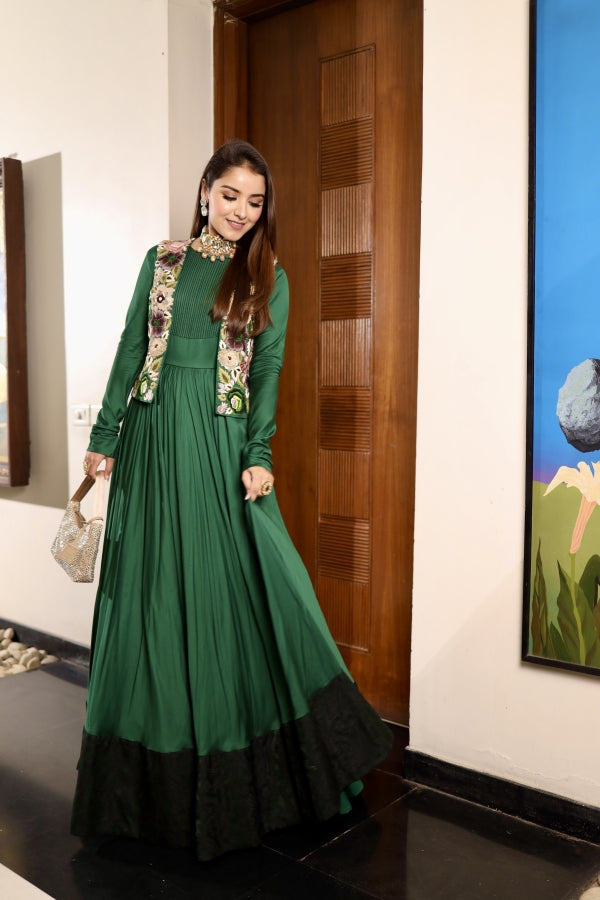 A Green Anarkali and Koti