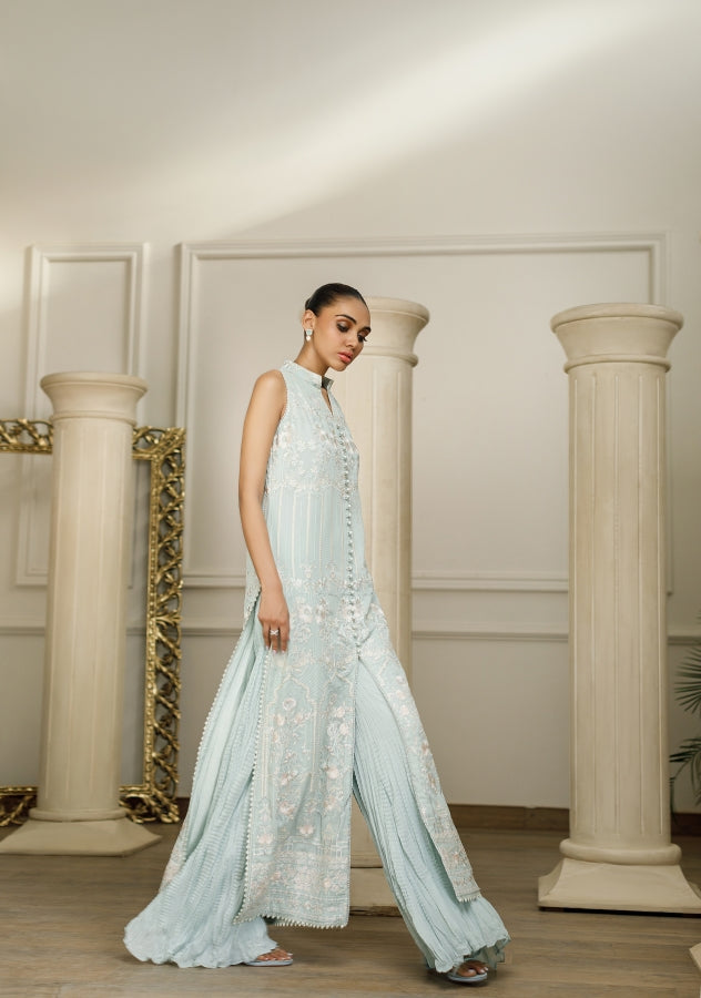 Chiffon Embroidered Dress