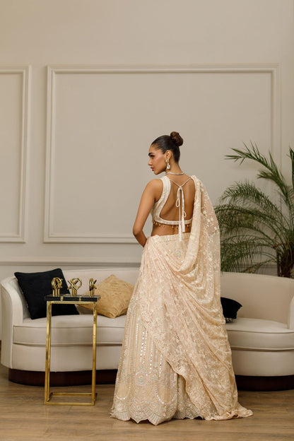 Ghagra and choli and dupatta set- (8424)