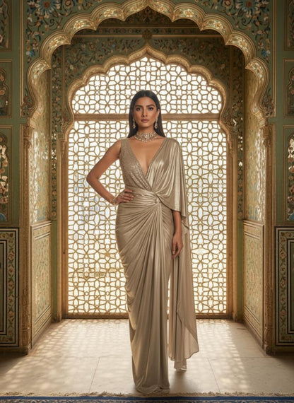 A draped sari- TIF-(090)