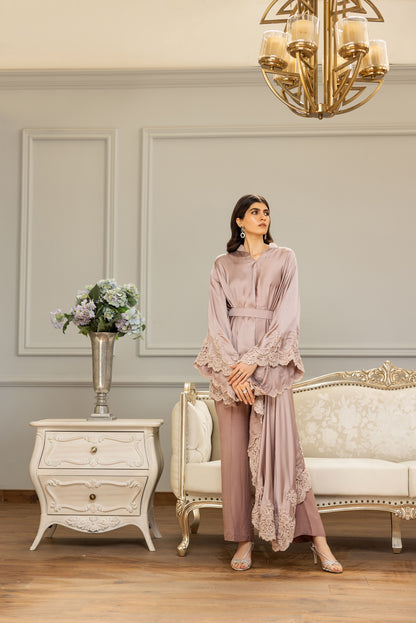 Chamois embroidered kaftan and pants (RZ-024)