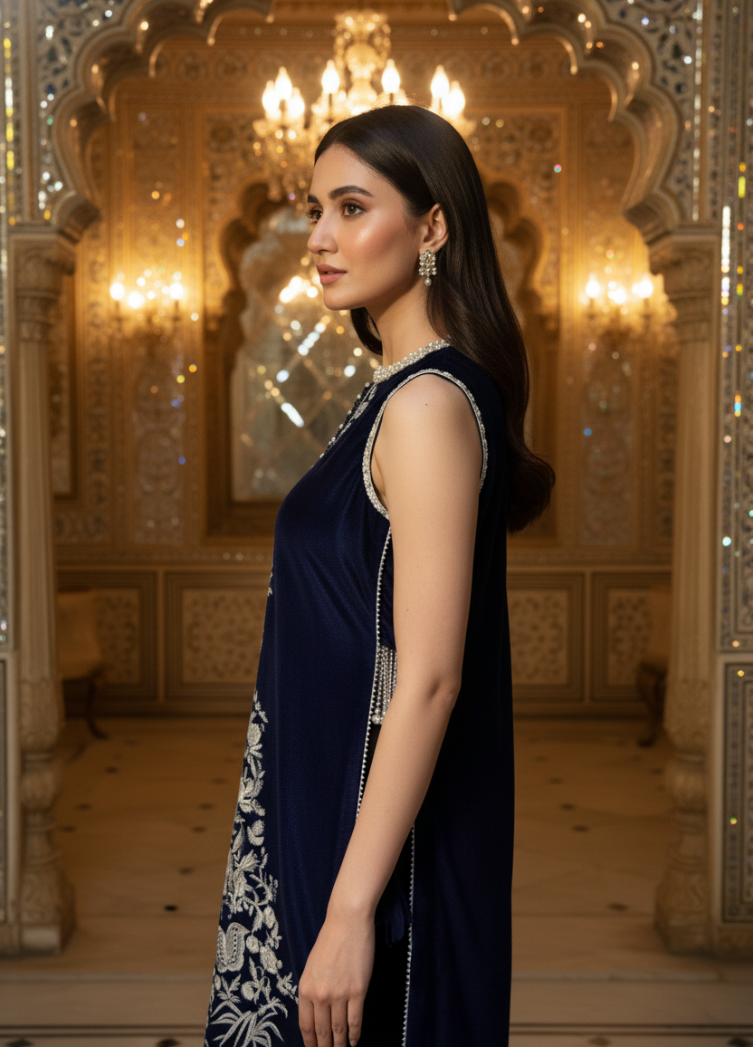 A velvet Kurta set- (BV-32)