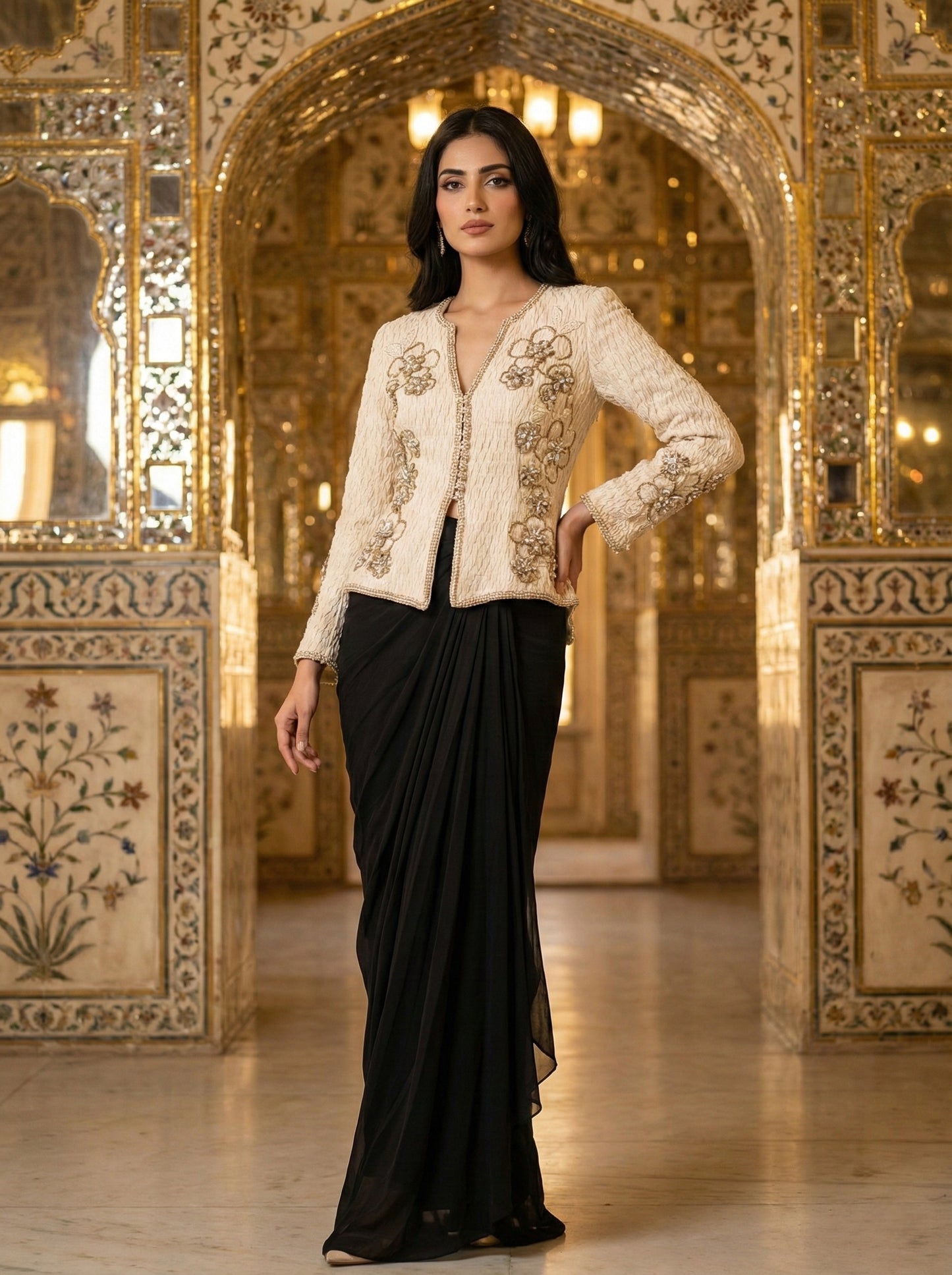 A peplum and skirt set- (OWP-9000)