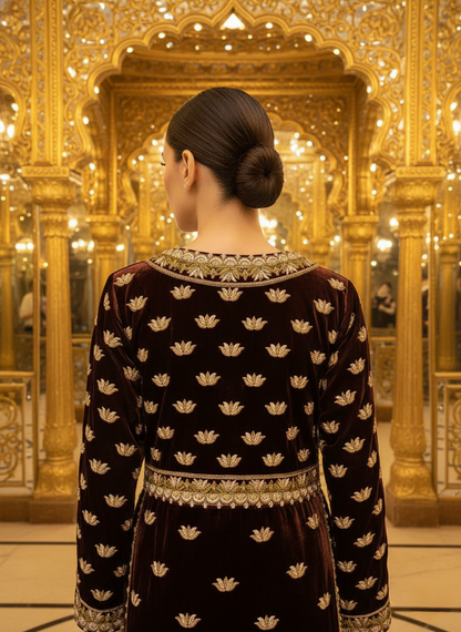 A velvet jacket set- (FFS-900)