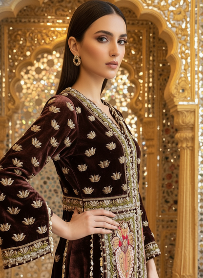 A velvet jacket set- (FFS-900)