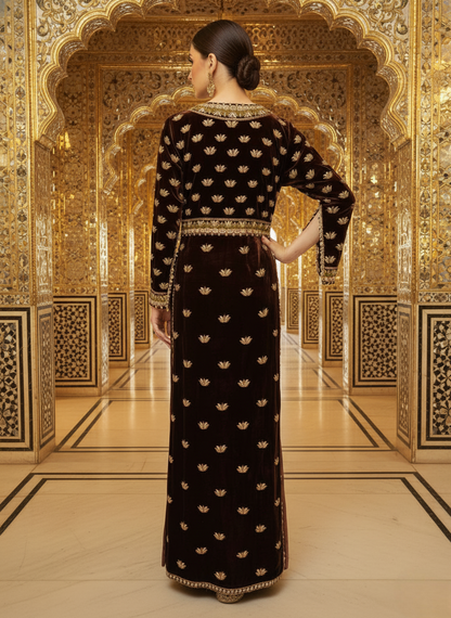 A velvet jacket set- (FFS-900)