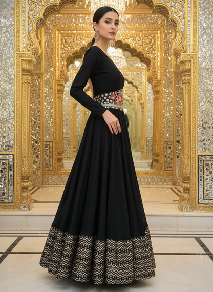 An Anarkali with a belt-(FSO-360)