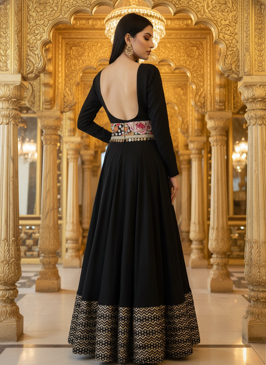 An Anarkali with a belt-(FSO-360)