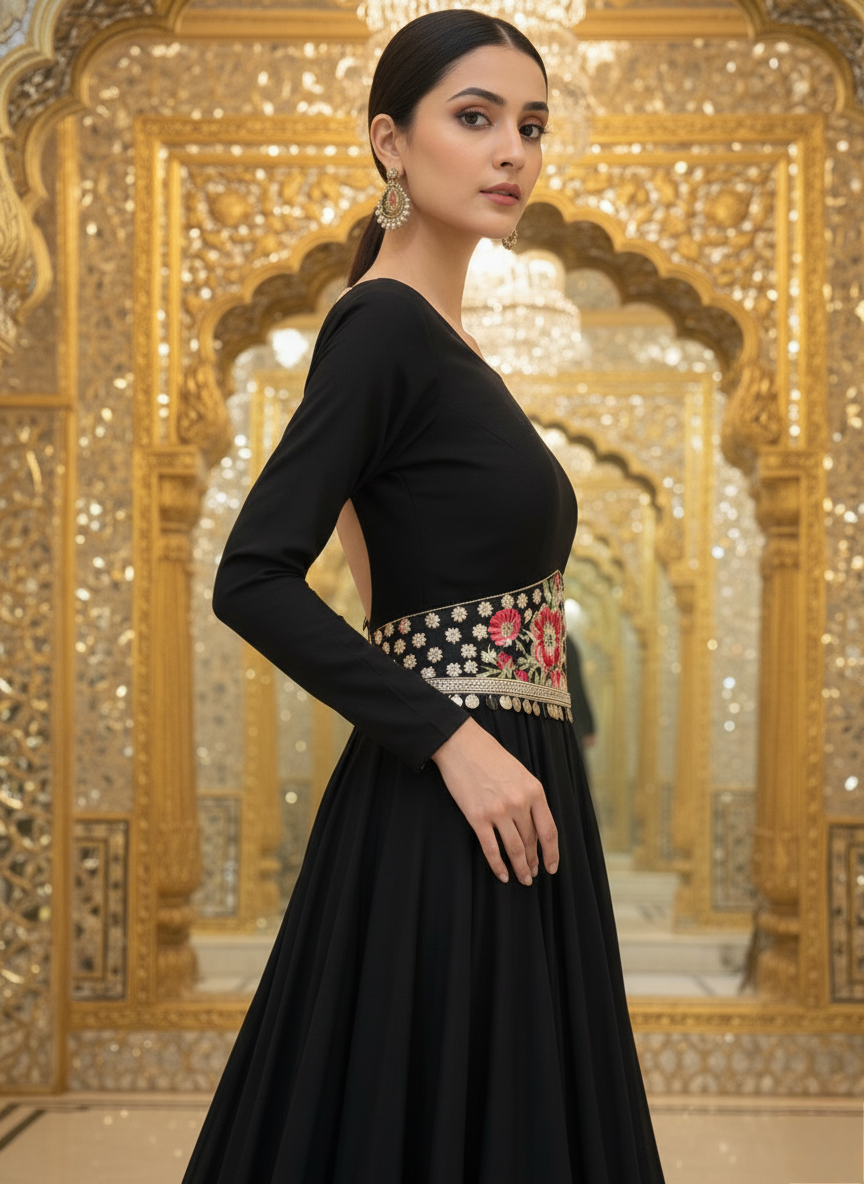 An Anarkali with a belt-(FSO-360)