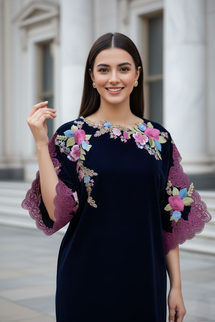 A velvet kurta set- (VW-810)