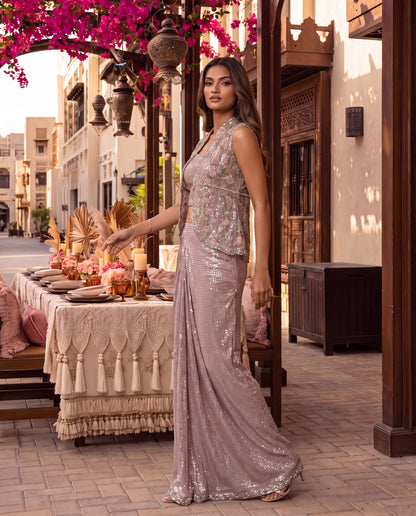 Blush Sovereign Saree Skirt-(FC-720)