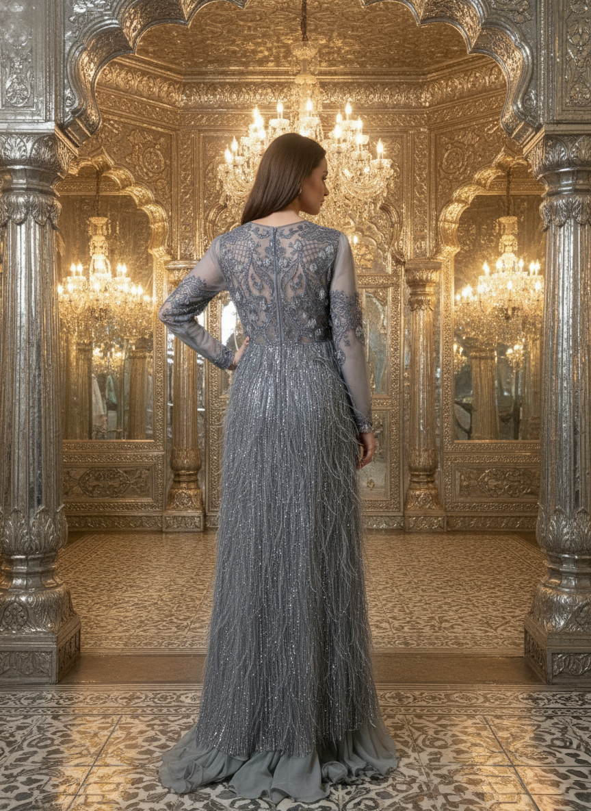 An embroidered jacket set- (VVO-450)