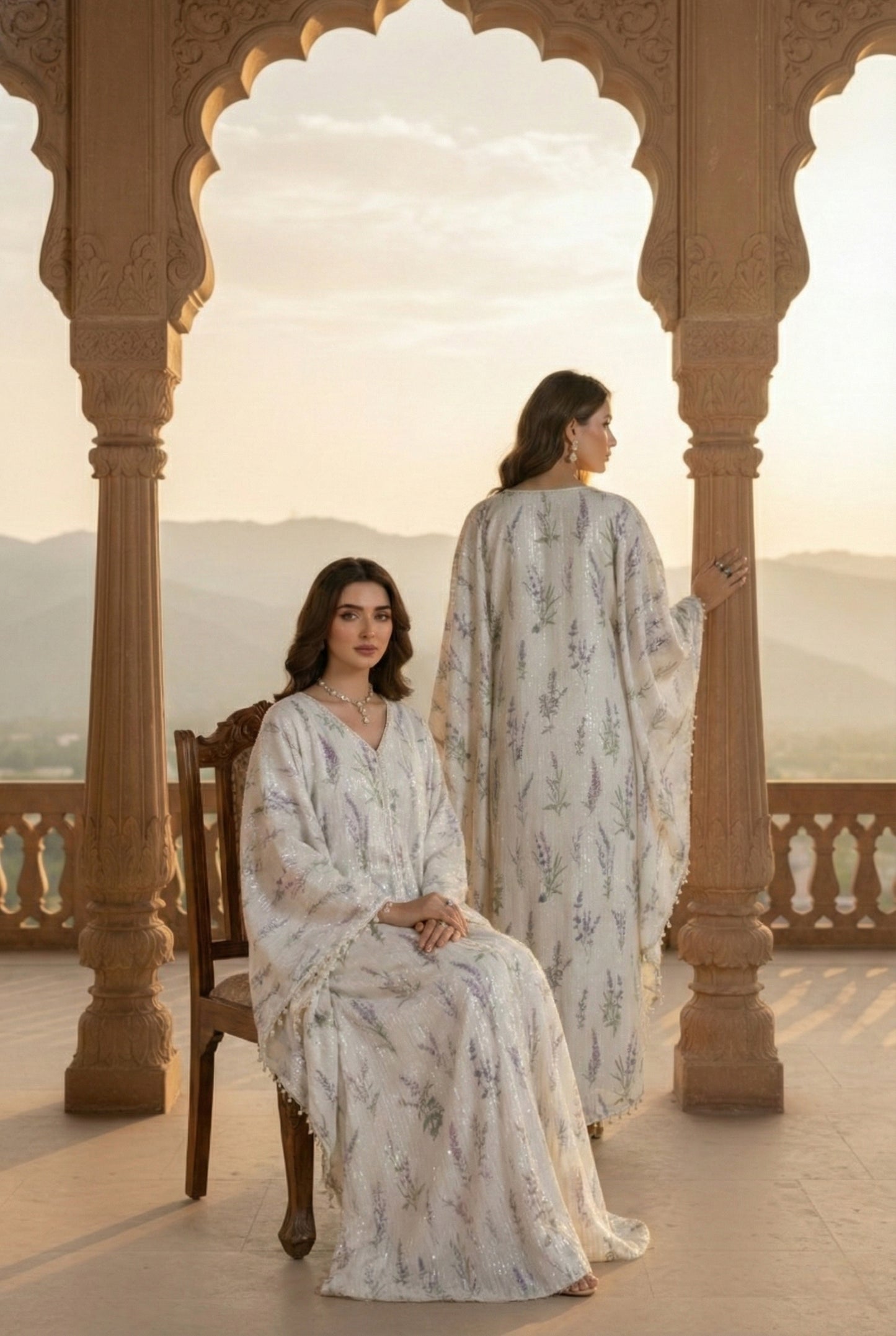 A sequinned Kaftan- (IMK-3330)