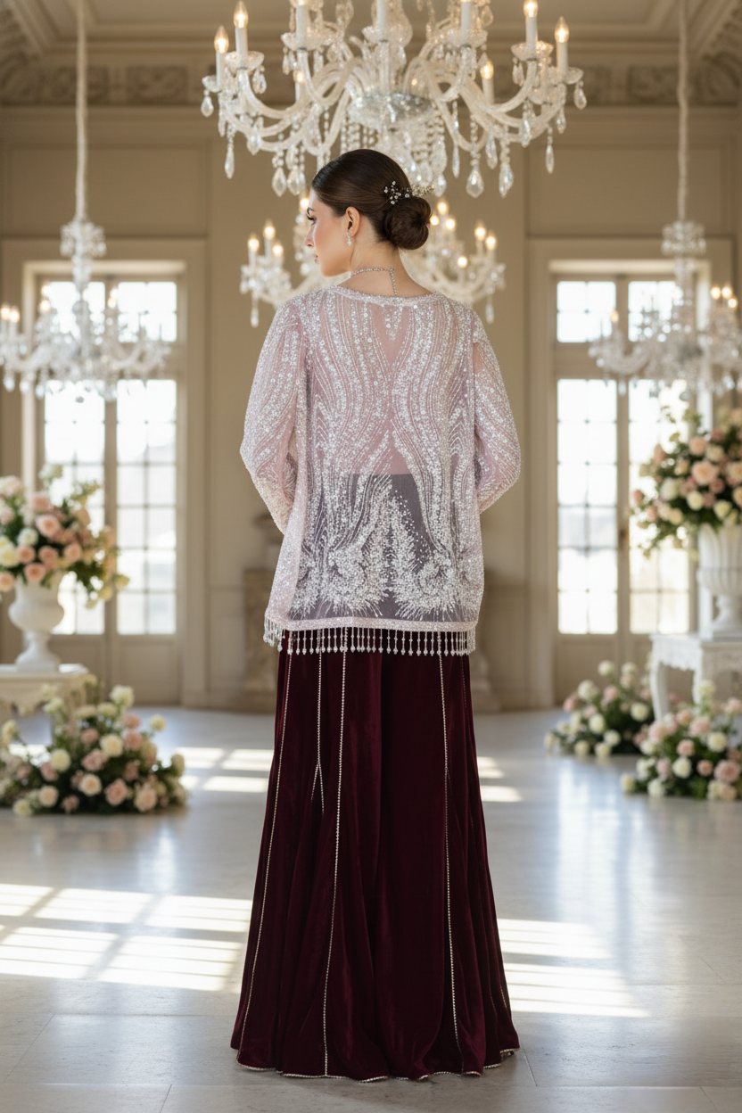 A jacket and Pallazo- (VN-450)