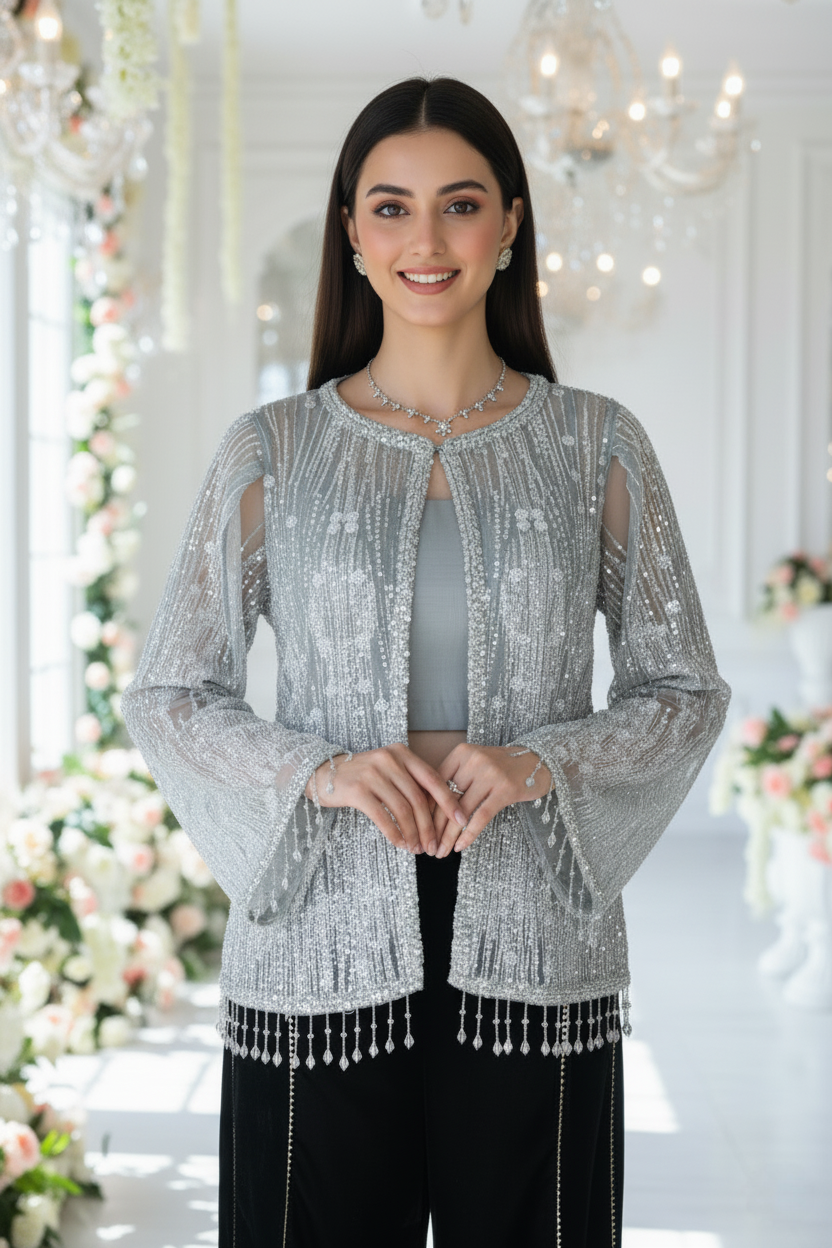 A jacket and Pallazo set- (NV-1800)