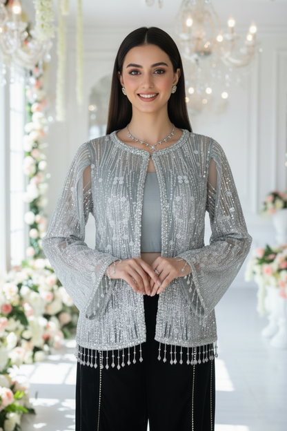 A jacket and Pallazo set- (NV-1800)