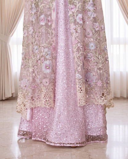 Blush Botanical Embroidered Suit Set