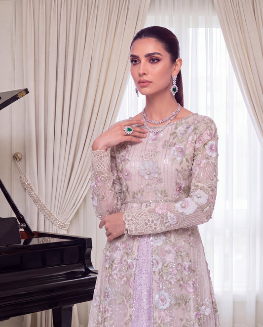 Blush Botanical Embroidered Suit Set